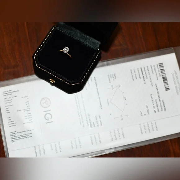 1.07 CT Lab-Grown Oval Solitaire in 14K Yellow Gold with White Gold Prong Tips - Picture 9 of 9